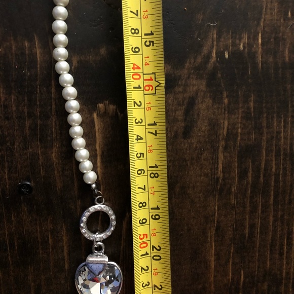 Anne Klein pearl toggle necklace - Picture 3 of 5